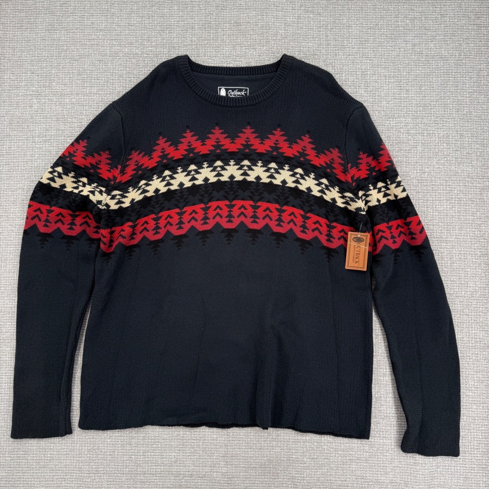 Outback Trading‎ Western Mens Sweater 1X/2X Amelia Aztec Southwestern Knit